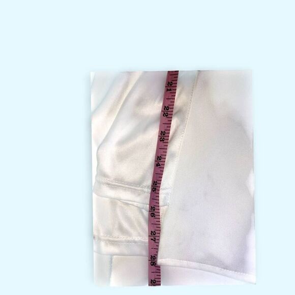 Lulu's Maxi Dress Sz XL Radiant Romance White Tie Straps Slit Wedding Bridesmaid - Picture 13 of 13